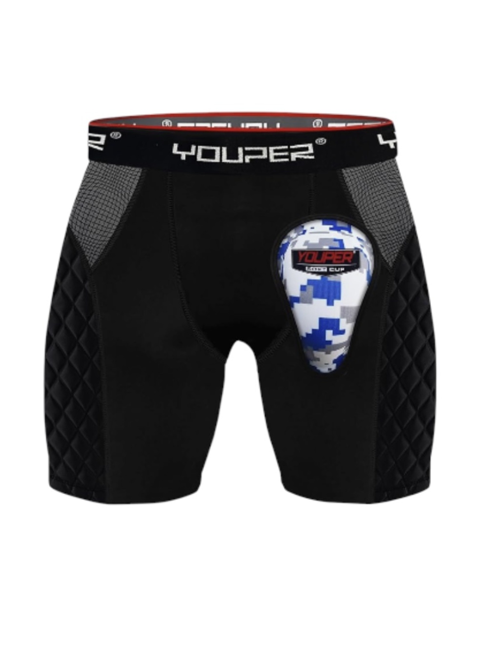 Youper Youth Elite Baseball Sliding Shorts Soft Cup Compression Shorts Y-Small